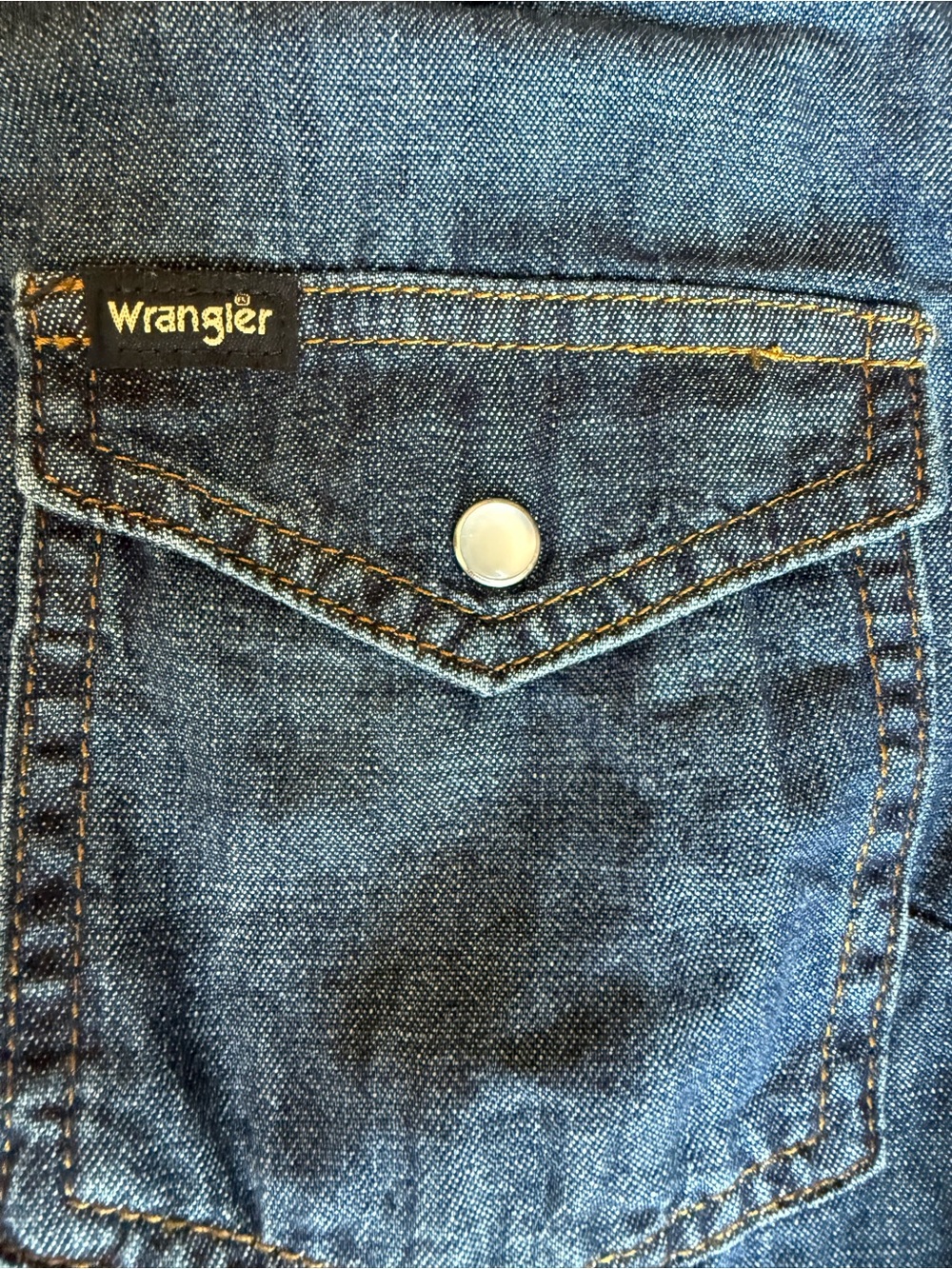 Wrangler Denim Snap Front Shirt Dress Belted Western Blue Size M - Picture 2 of 7